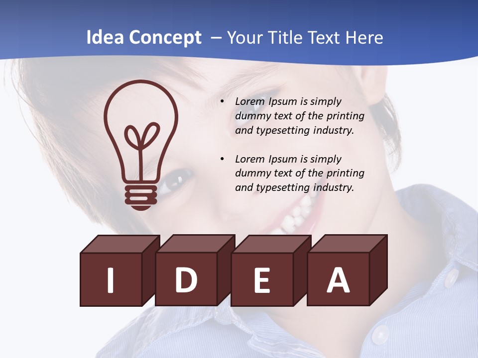 Serious Happy Caucasian PowerPoint Template