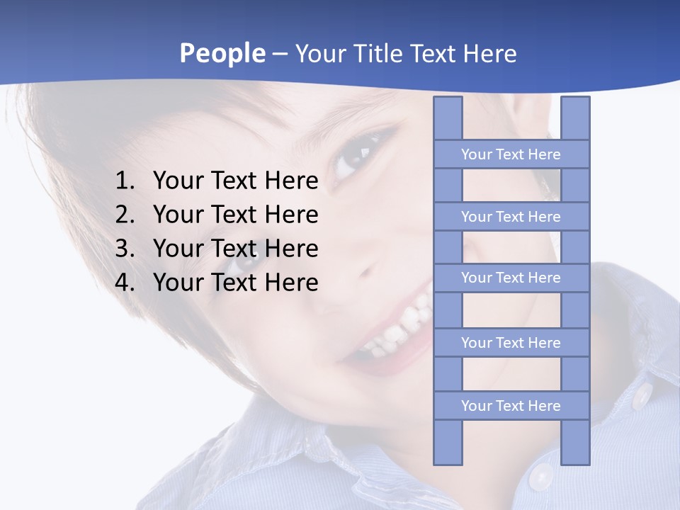 Serious Happy Caucasian PowerPoint Template