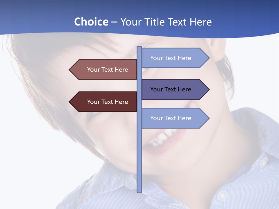 Serious Happy Caucasian PowerPoint Template