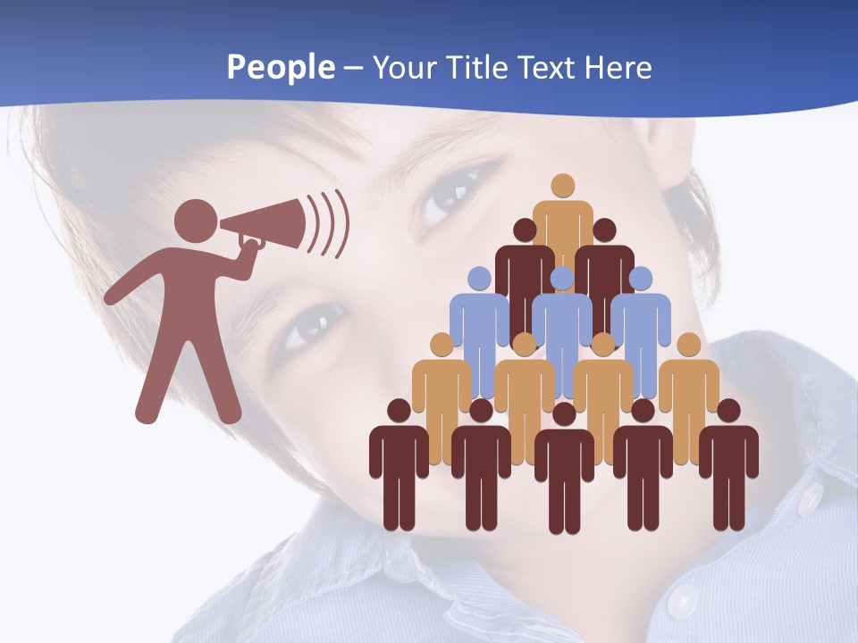 Serious Happy Caucasian PowerPoint Template