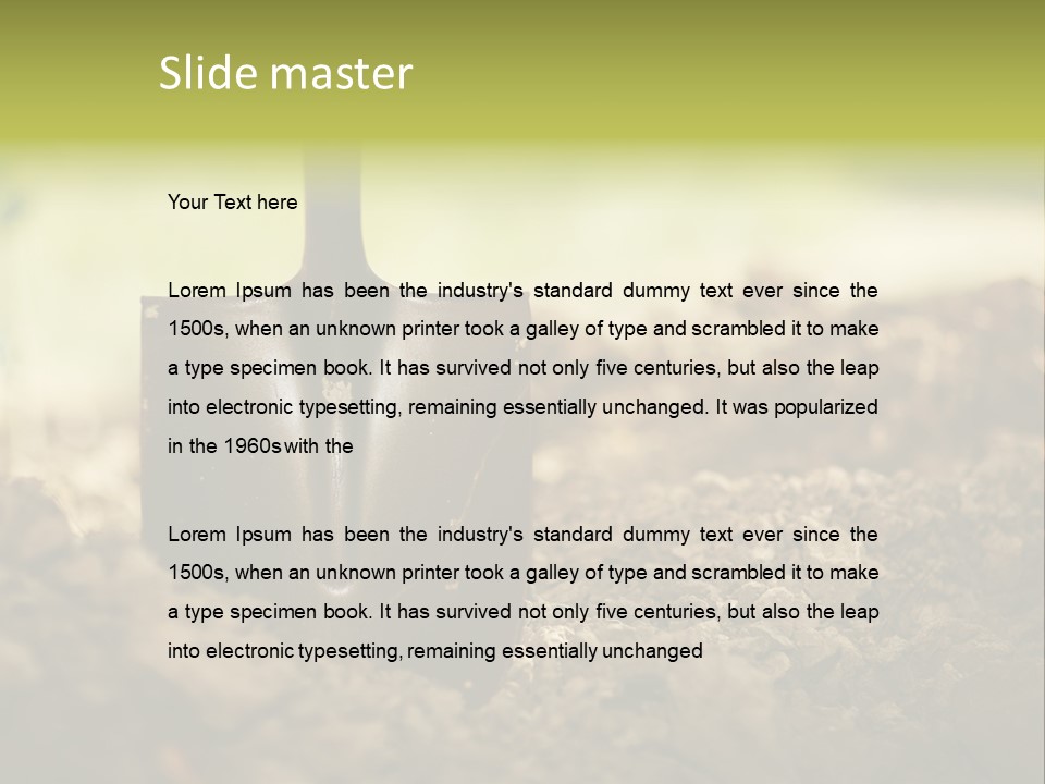 Ground Blue Dig PowerPoint Template