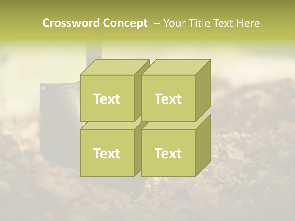 Ground Blue Dig PowerPoint Template