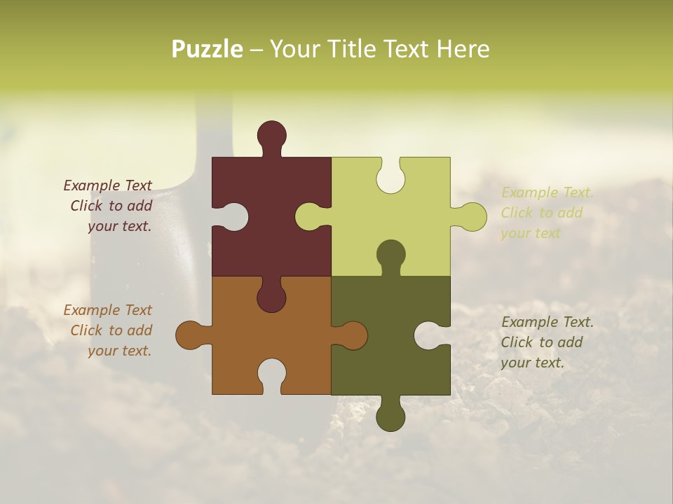 Ground Blue Dig PowerPoint Template