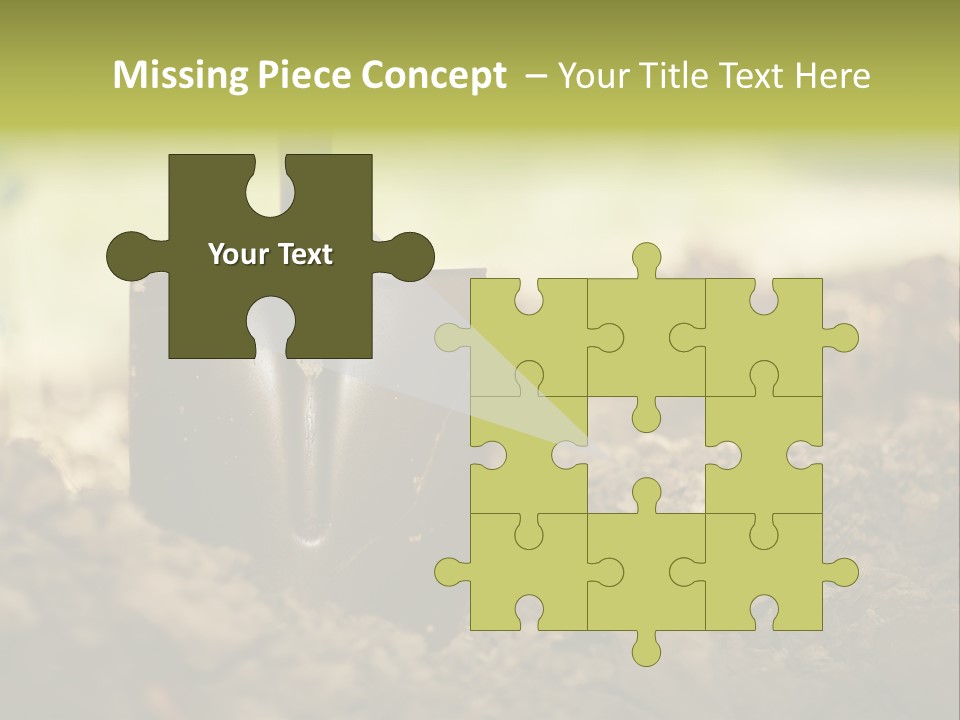 Ground Blue Dig PowerPoint Template