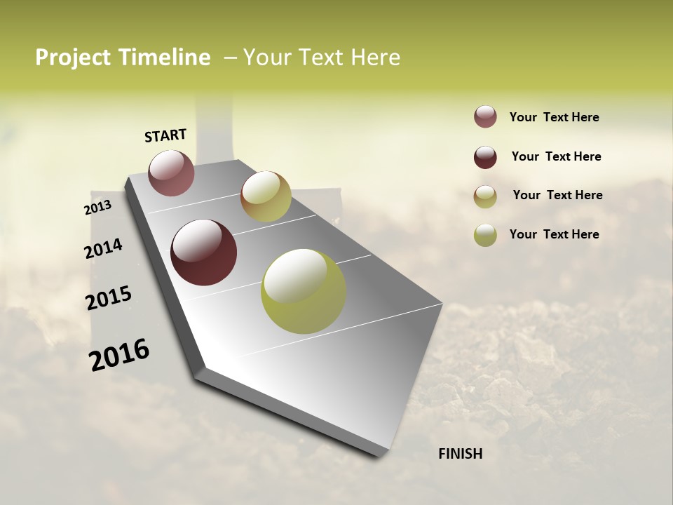 Ground Blue Dig PowerPoint Template