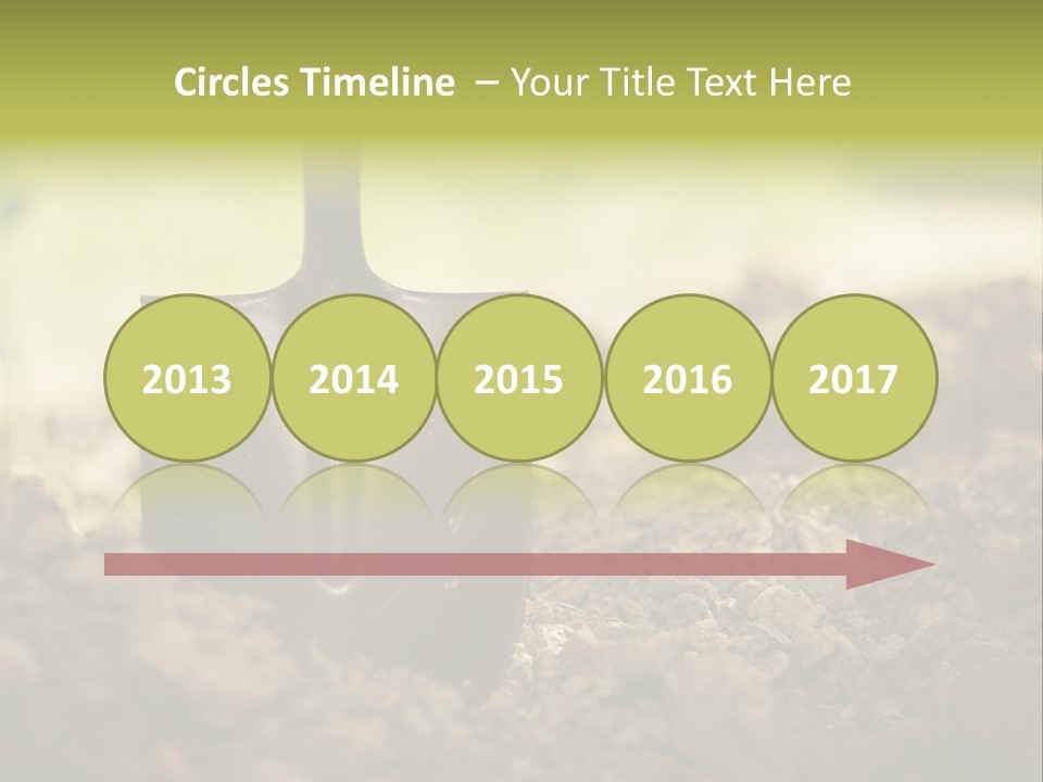 Ground Blue Dig PowerPoint Template