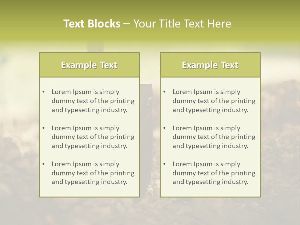 Ground Blue Dig PowerPoint Template