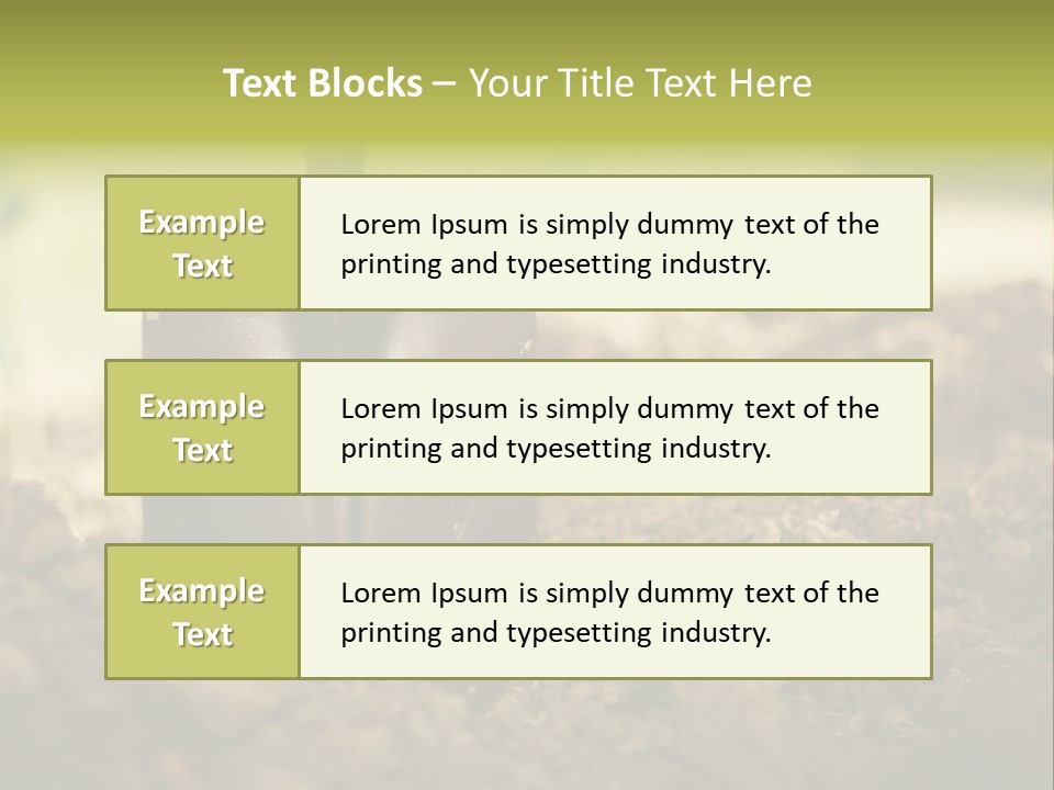 Ground Blue Dig PowerPoint Template