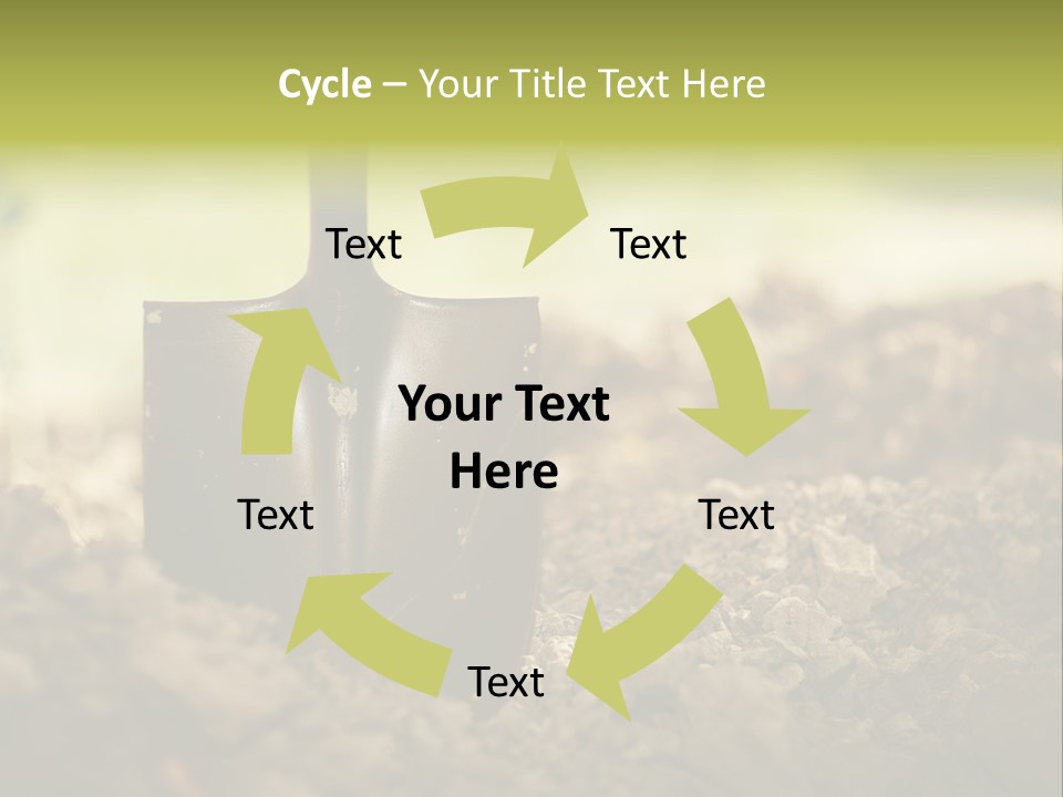 Ground Blue Dig PowerPoint Template