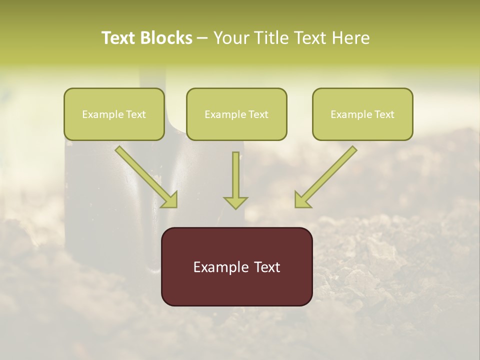 Ground Blue Dig PowerPoint Template