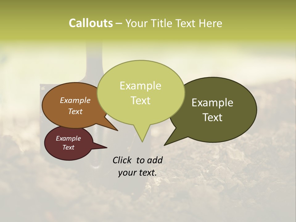 Ground Blue Dig PowerPoint Template