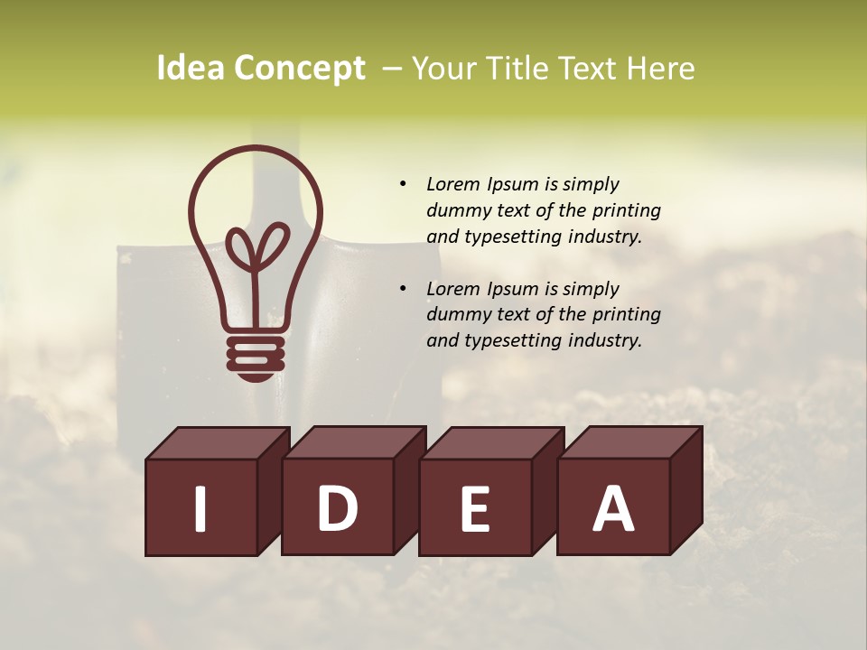 Ground Blue Dig PowerPoint Template