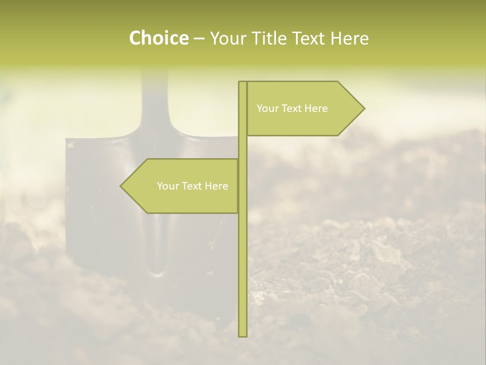 Ground Blue Dig PowerPoint Template