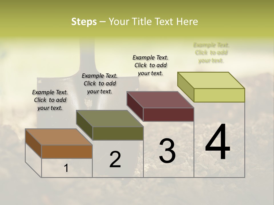 Ground Blue Dig PowerPoint Template
