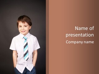 Face Brother Smiling PowerPoint Template