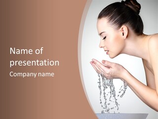 White Female Body PowerPoint Template