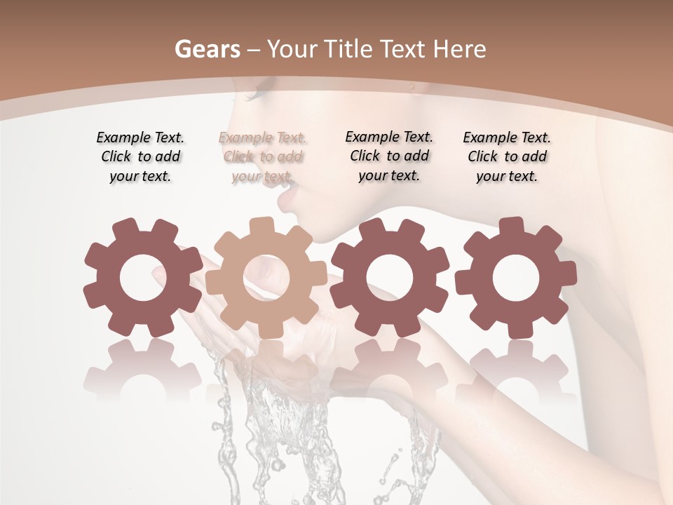 White Female Body PowerPoint Template