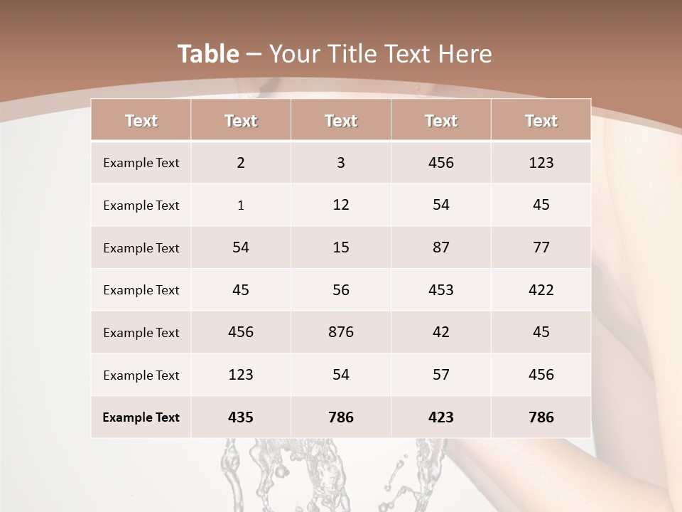 White Female Body PowerPoint Template