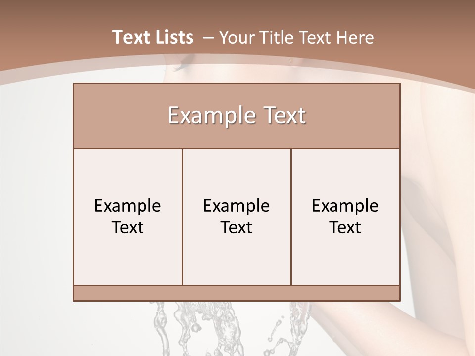 White Female Body PowerPoint Template