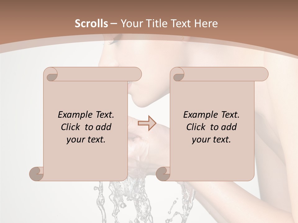 White Female Body PowerPoint Template