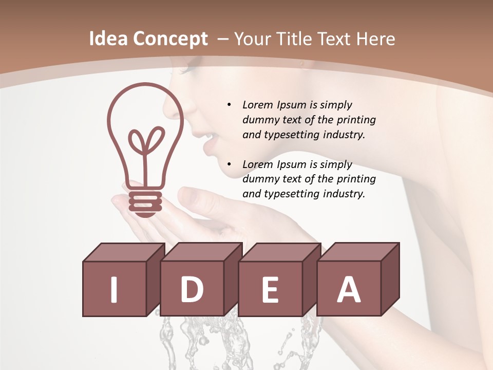 White Female Body PowerPoint Template