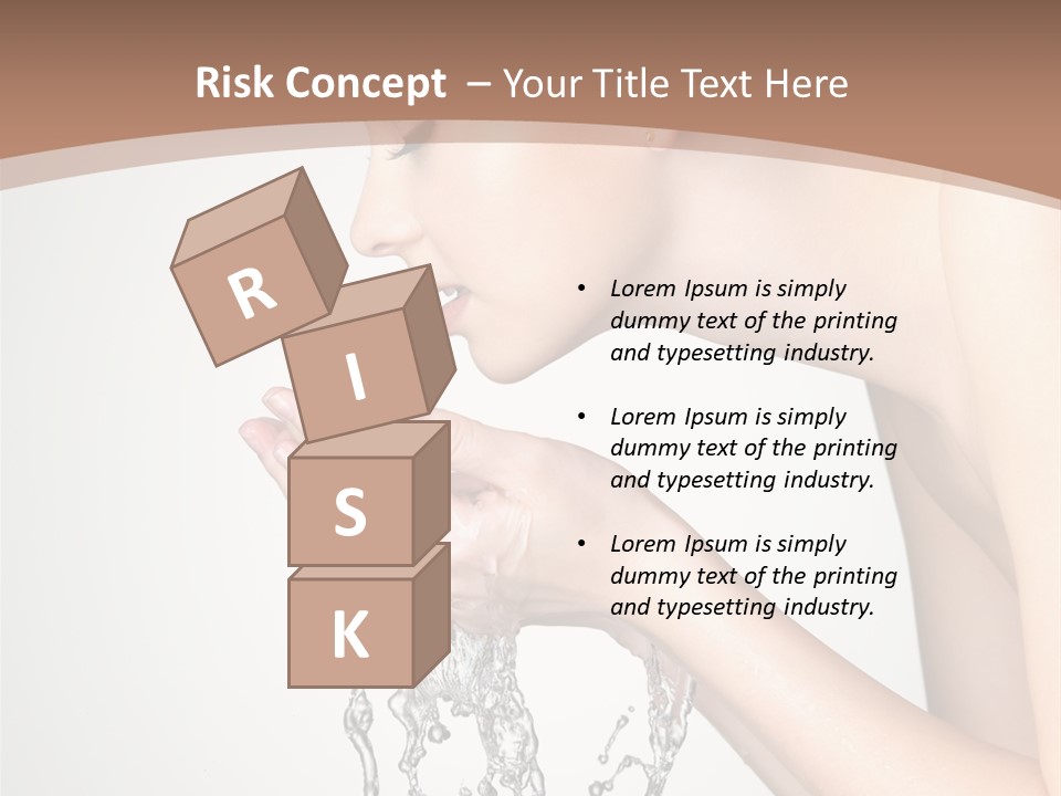 White Female Body PowerPoint Template