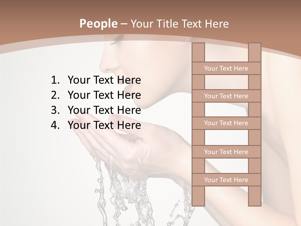 White Female Body PowerPoint Template