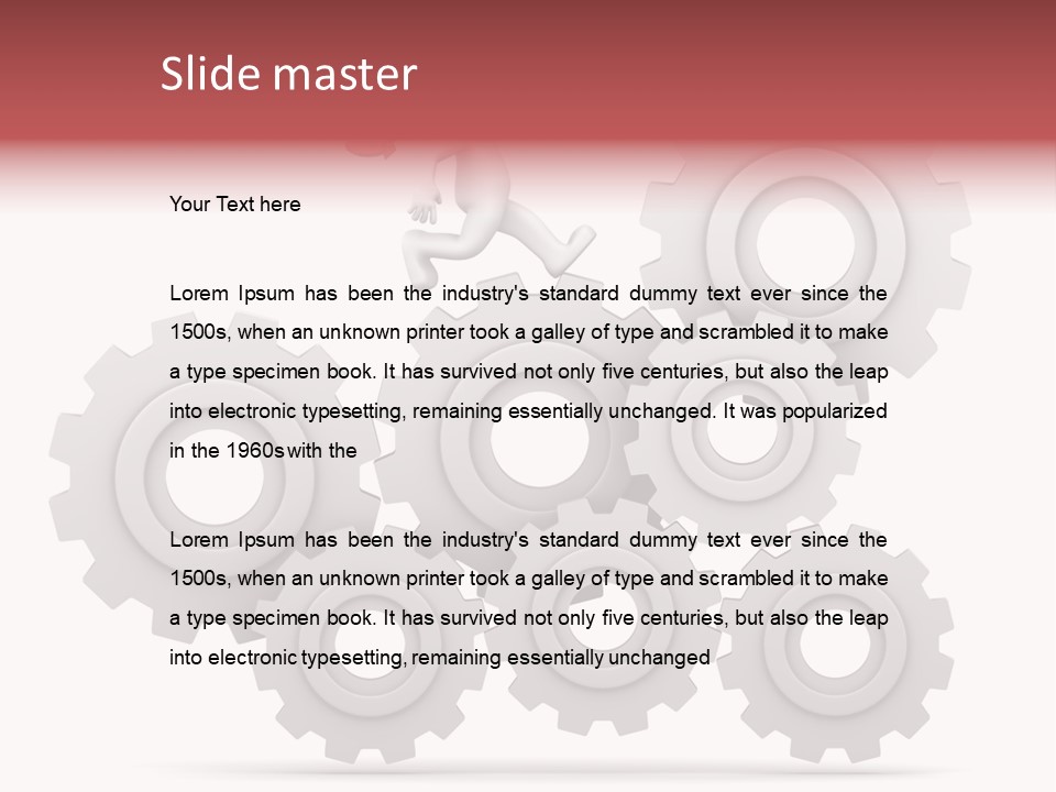 Businessman Adjustable White PowerPoint Template