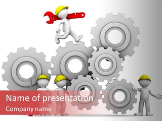 Industry Illustration Mechanism PowerPoint Template