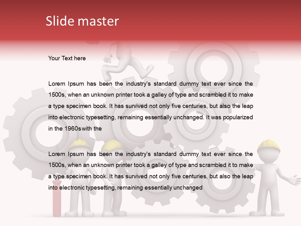 Industry Illustration Mechanism PowerPoint Template