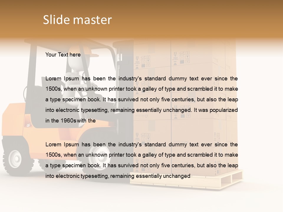 Lift Merchandise Equipment PowerPoint Template