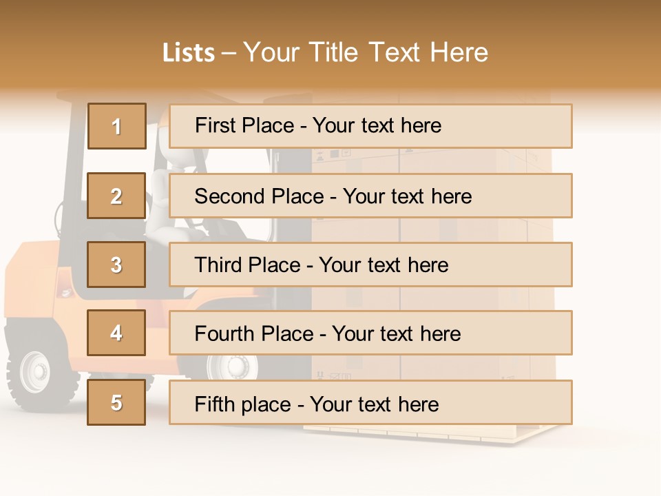 Lift Merchandise Equipment PowerPoint Template