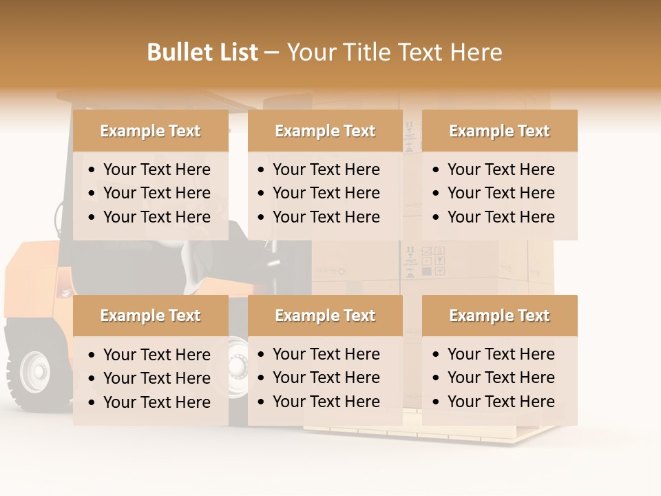 Lift Merchandise Equipment PowerPoint Template