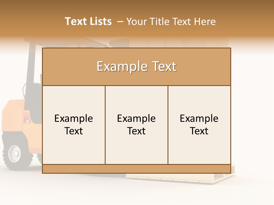 Lift Merchandise Equipment PowerPoint Template
