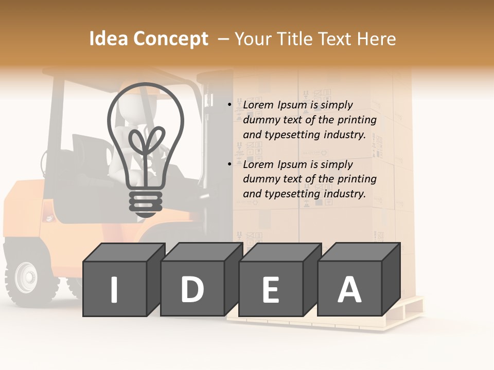 Lift Merchandise Equipment PowerPoint Template