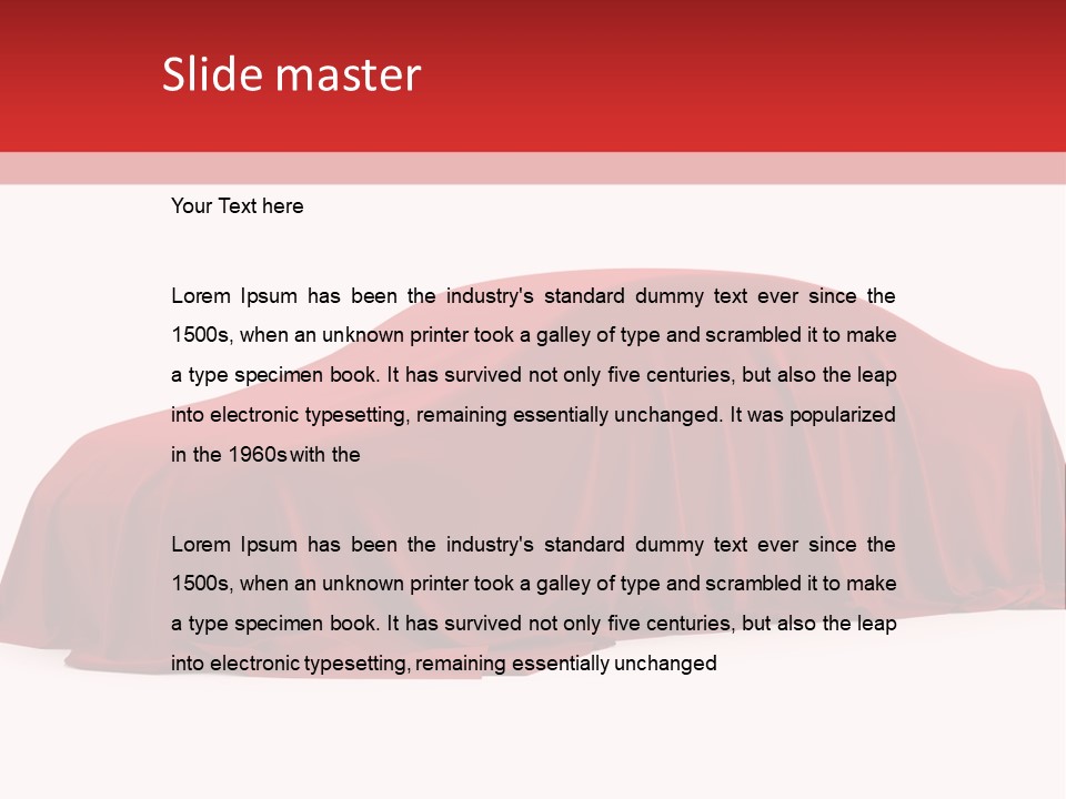 Cloth Surprise Automobile PowerPoint Template