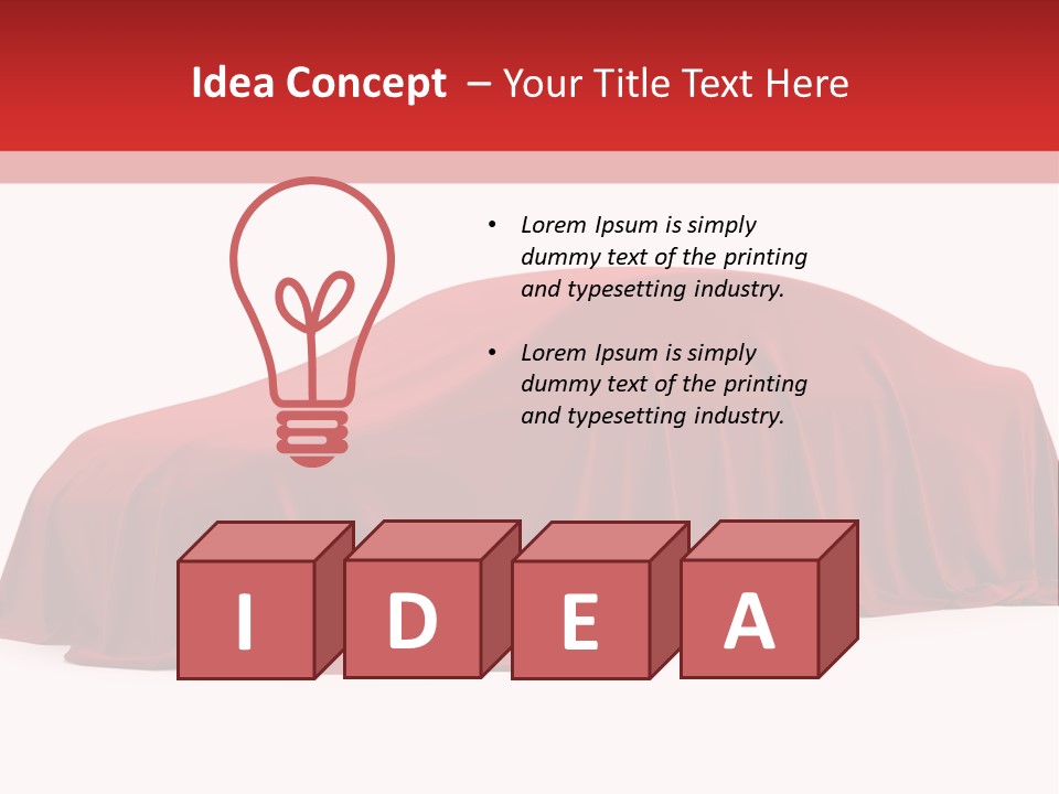 Cloth Surprise Automobile PowerPoint Template