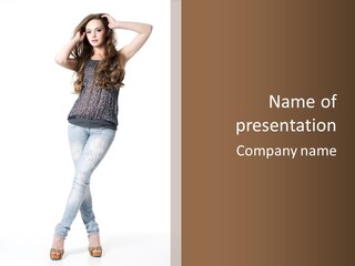 Model Lady White PowerPoint Template