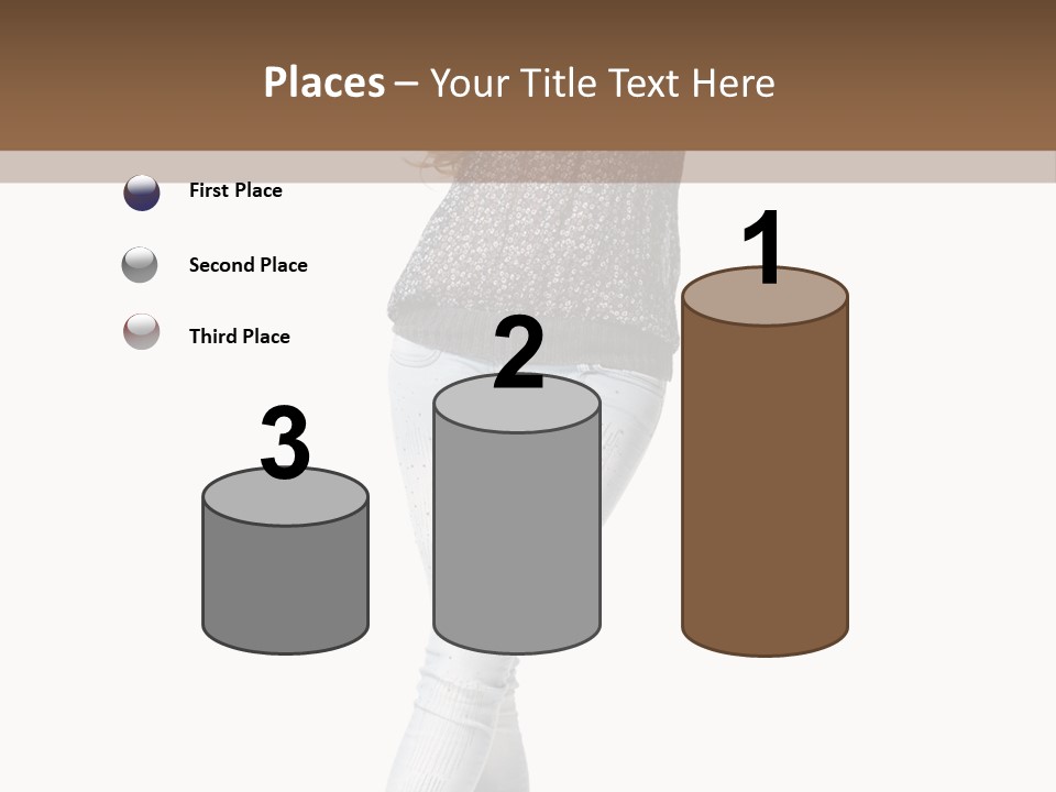 Model Lady White PowerPoint Template