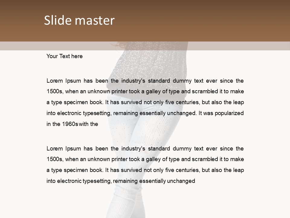 Model Lady White PowerPoint Template