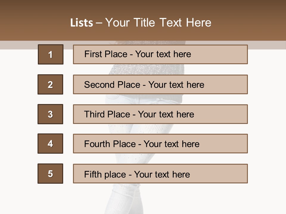 Model Lady White PowerPoint Template