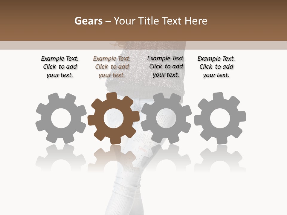 Model Lady White PowerPoint Template