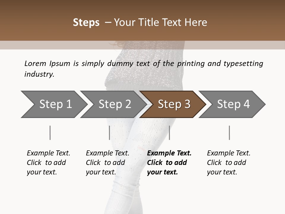 Model Lady White PowerPoint Template