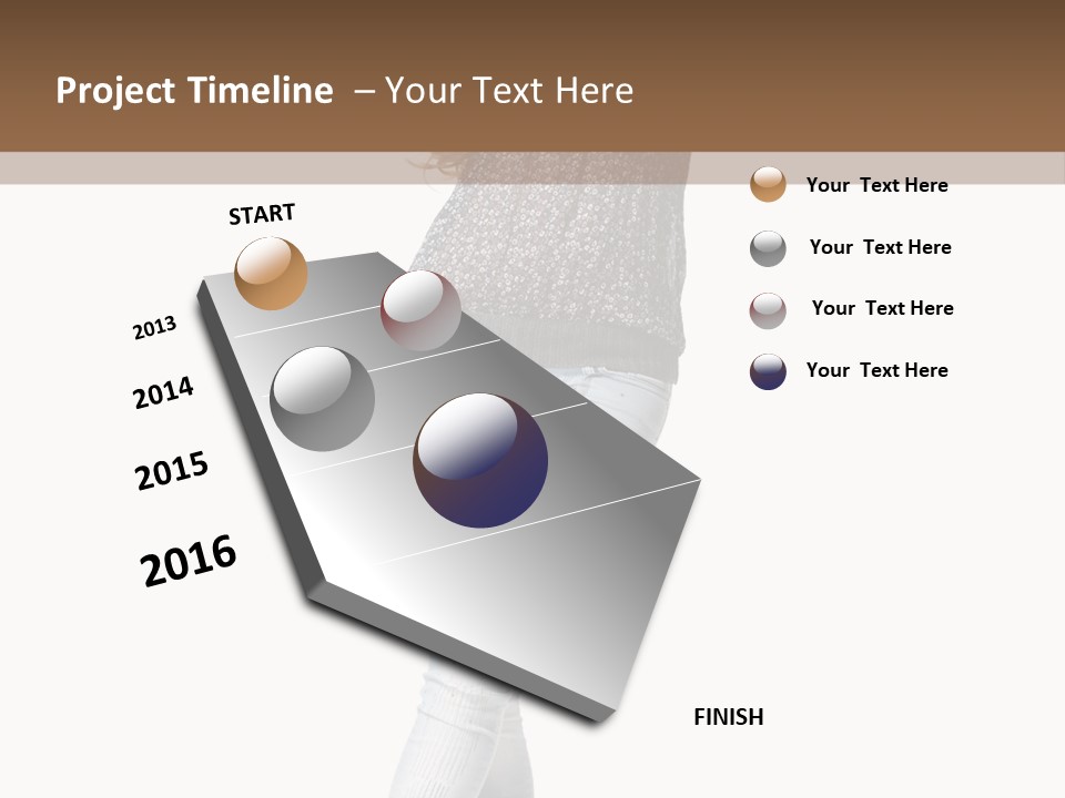 Model Lady White PowerPoint Template