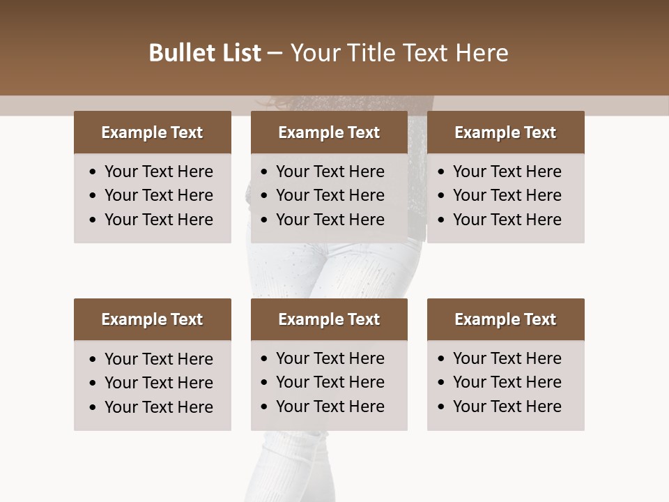 Model Lady White PowerPoint Template