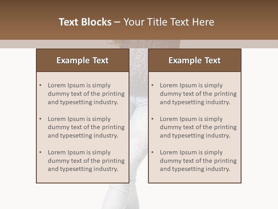 Model Lady White PowerPoint Template