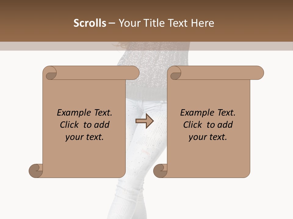 Model Lady White PowerPoint Template