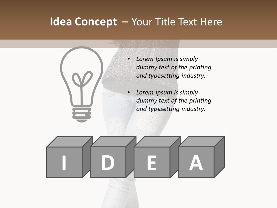 Model Lady White PowerPoint Template