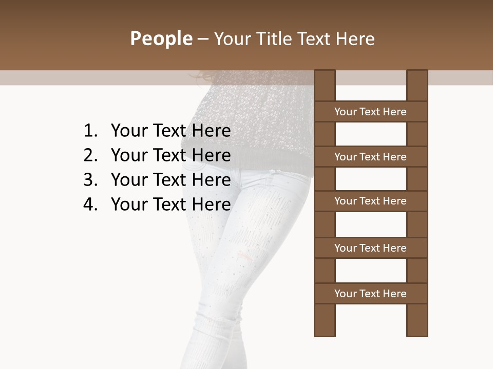 Model Lady White PowerPoint Template