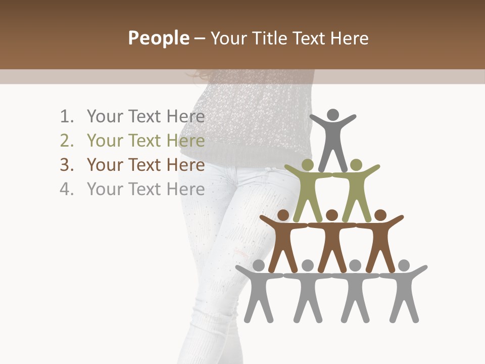 Model Lady White PowerPoint Template